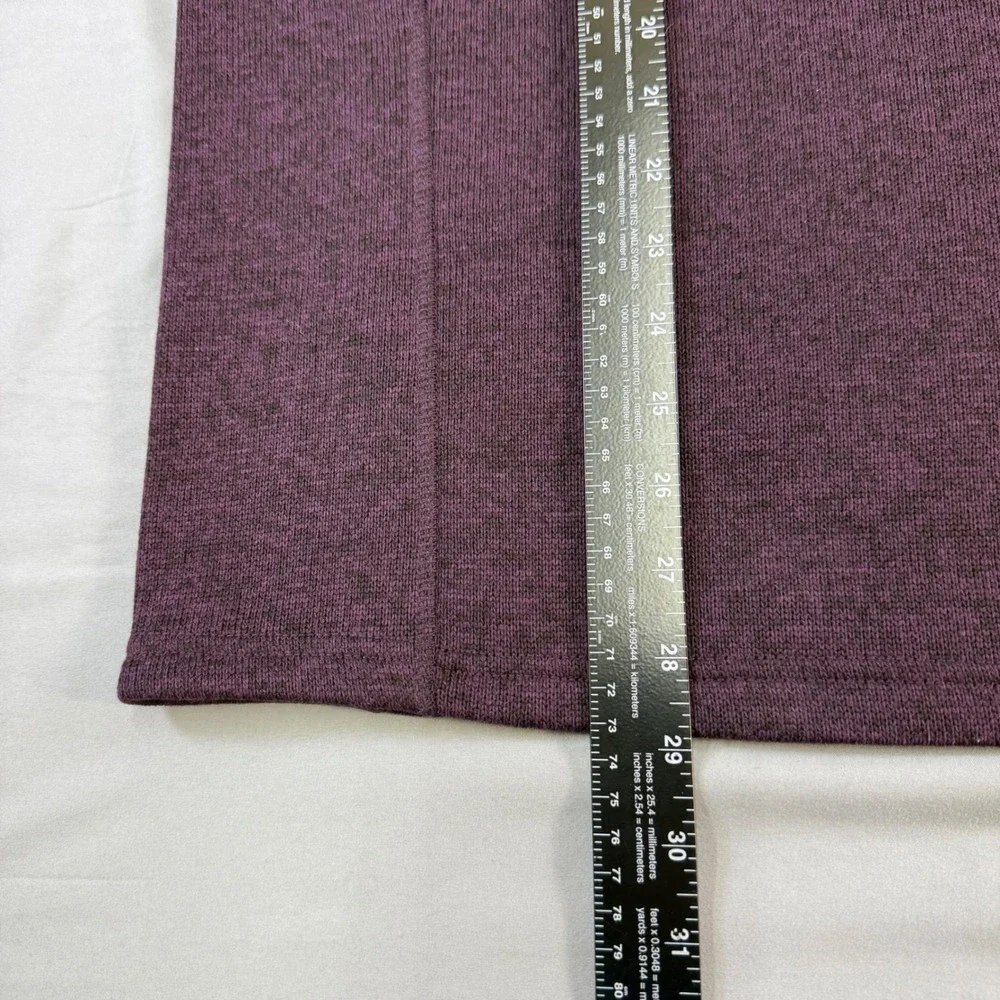 Eddie Bauer Men's Heathered Purple Fleece Quarter Zip Pullover Sweater new w tag